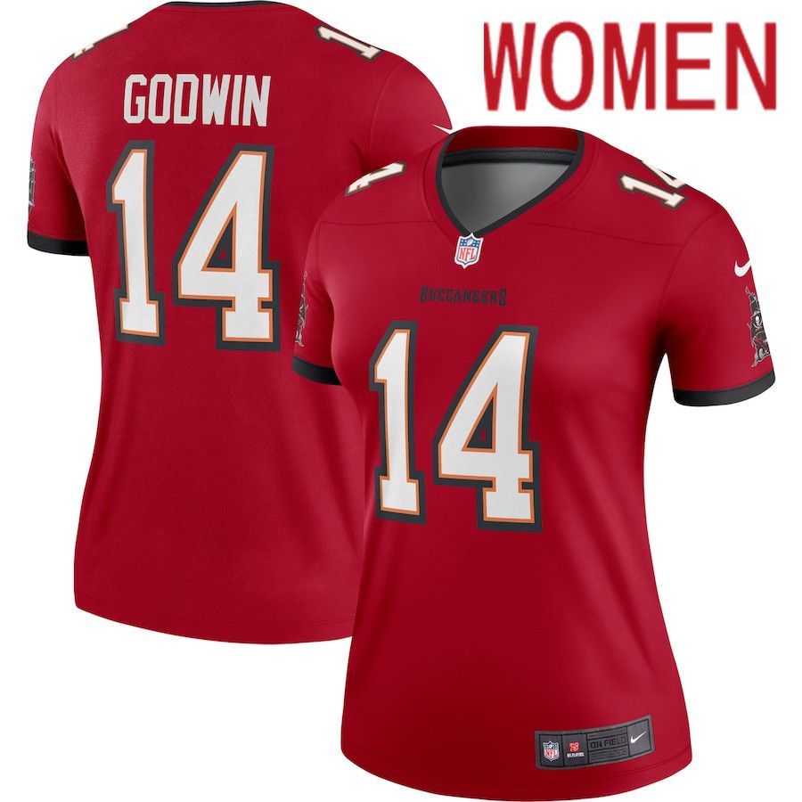 Women Tampa Bay Buccaneers 14 Chris Godwin Nike Red Legend NFL Jersey